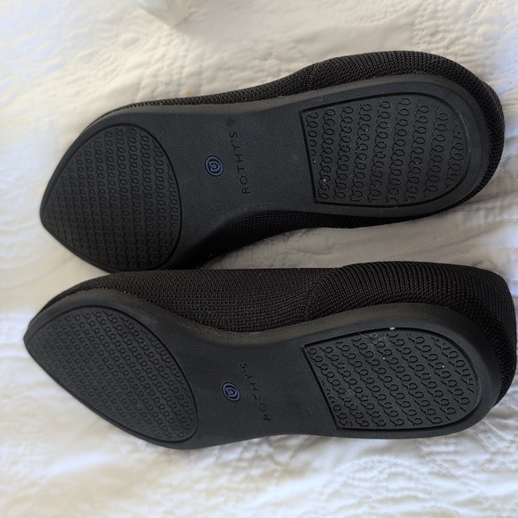 Rothy's Pointed Toe Black Flats, Sz 9 - Picture 4 of 6